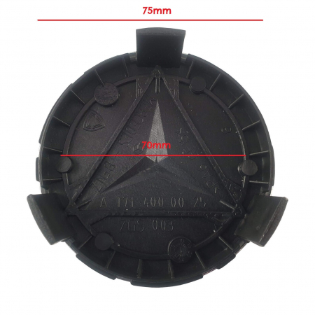 set 4 Capace jante aliaj Mercedes Benz 75mm crom A1714000025 [9]