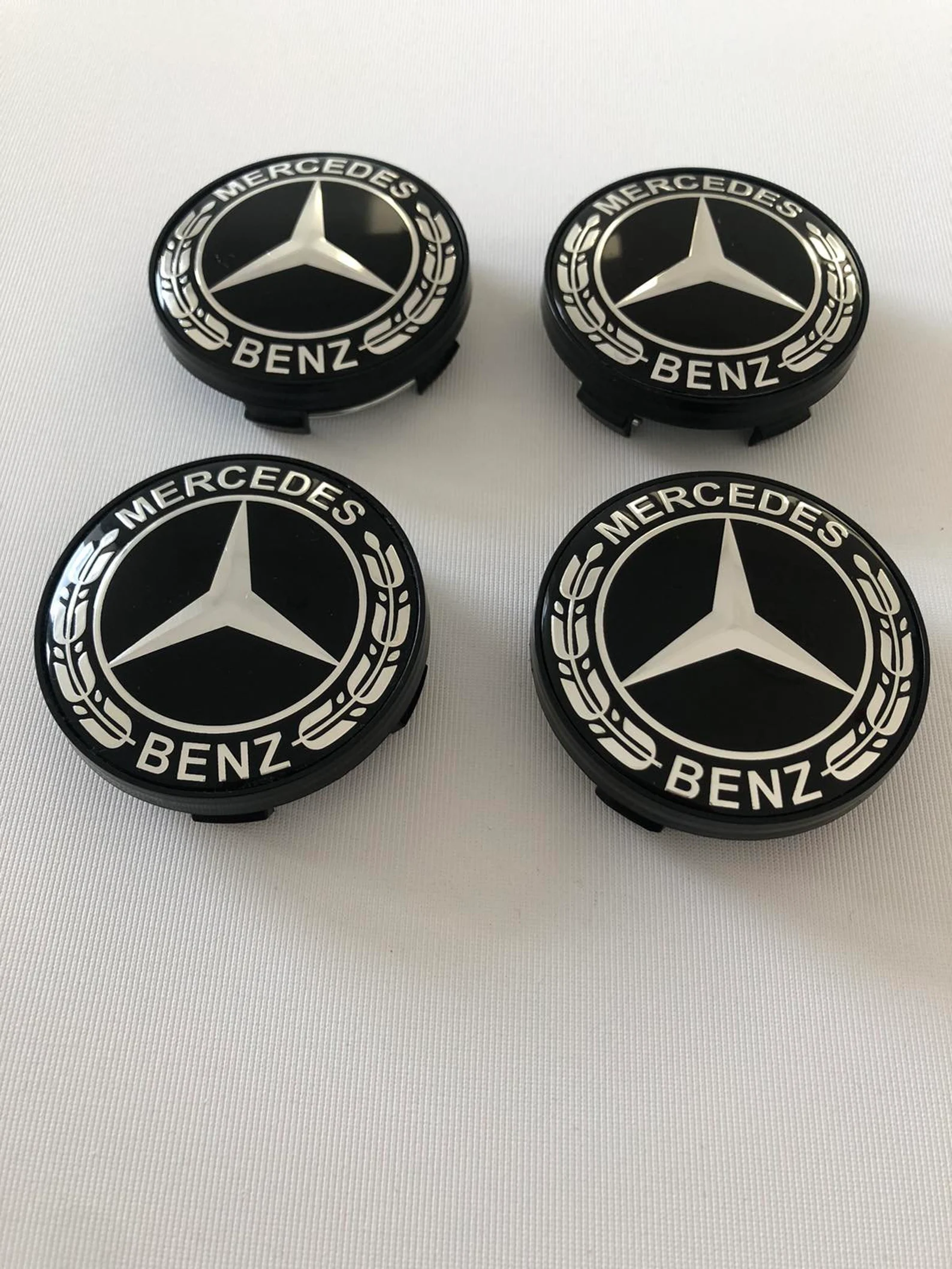 Set 4 Capace jante aliaj Mercedes Benz 60mm (new black) / (silver) [6]