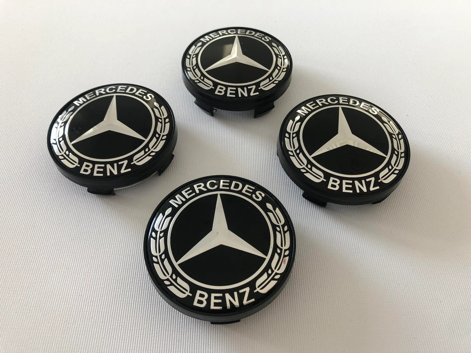 Set 4 Capace jante aliaj Mercedes Benz 60mm (new black) / (silver) [4]