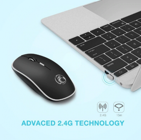 Mouse Wireless, 2.4Ghz USB, Wireless, negru [2]