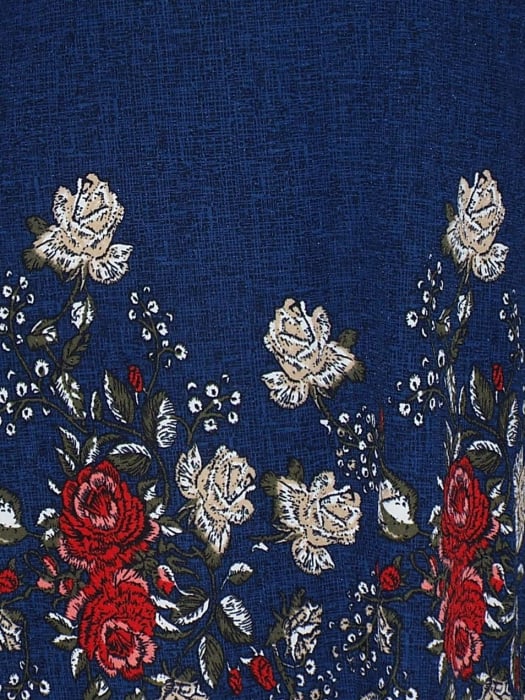 Rochie lejera cu imprimeu floral - Matilda Albastru [3]