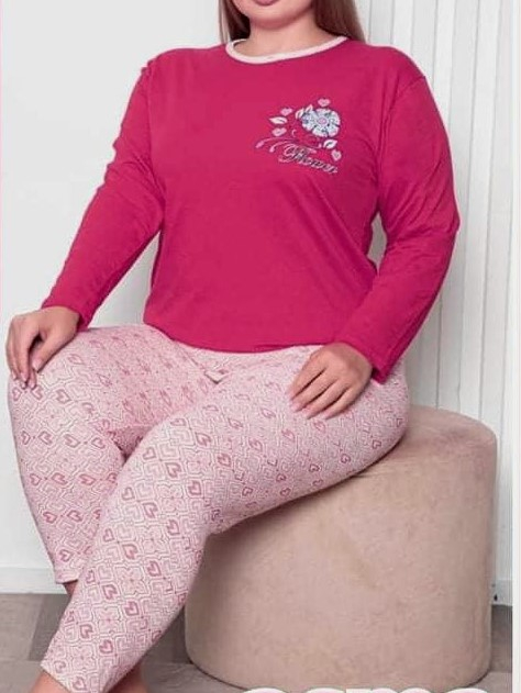 Pijama dama din bumbac cu imprimeu - PJM10 [1]