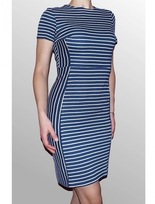 Rochie dama casual in dungi - Navy dress [1]