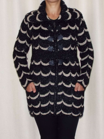 Cardigan dama tricotat cu guler si buzunare - C021 [1]
