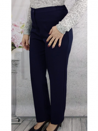 Pantaloni bleumarin dama cu elastic in talie - P021 [1]