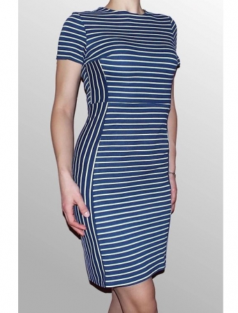 Rochie dama casual in dungi - Navy dress [0]