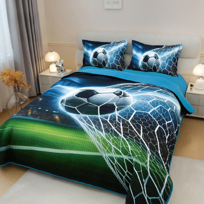 Cuvertura 3 Piese 5D - Minge De Fotbal La Poarta [1]