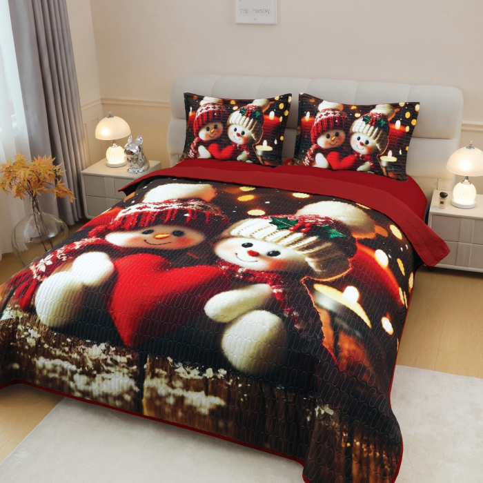 Cuvertura 3 Piese 5D Model Craciun - Oameni De Zapada Indragostiti [1]