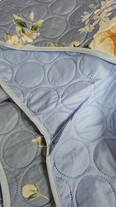 Cuvertura Bumbac Satinat Matlasat - Blue Floral [2]