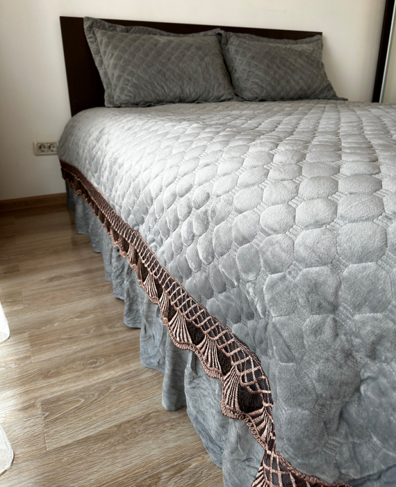 Cuvertura Catifea Premium UNI - Gri [2]