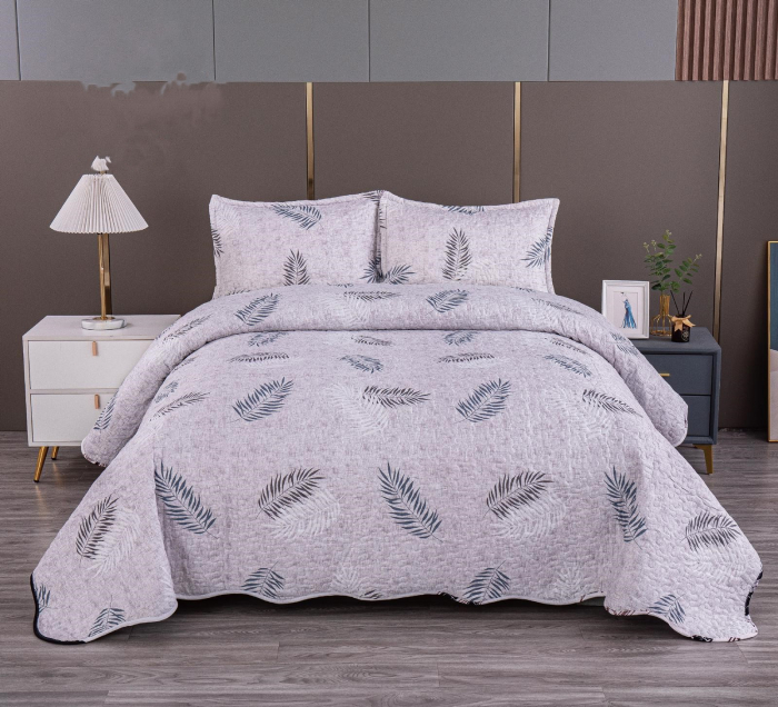 Cuvertura Din Bumbac Matlasat Cu 2 Fete - Cercuri Si Flori [2]