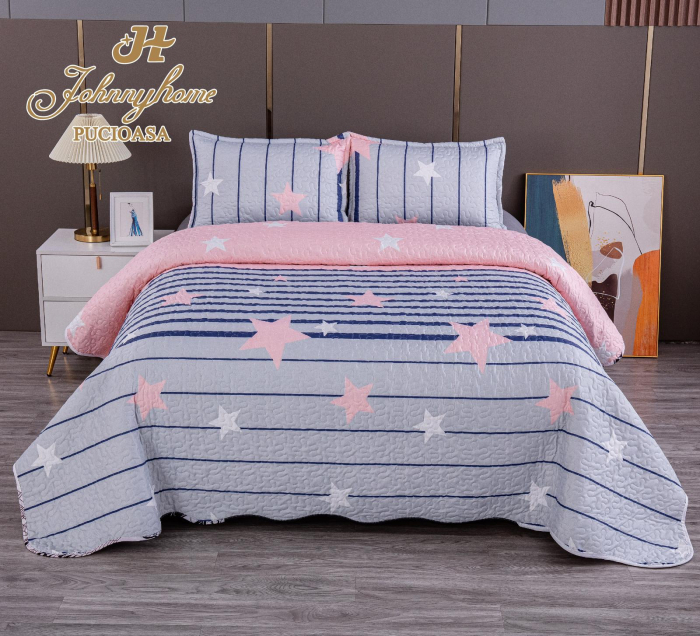 Cuvertura Din Bumbac Matlasat Cu 2 Fete - Fundita [2]