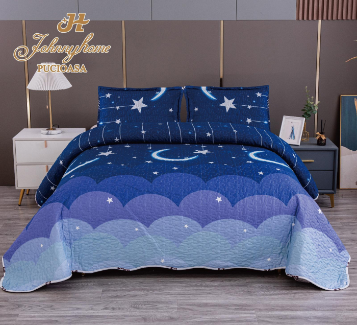 Cuvertura Din Bumbac Matlasat Cu 2 Fete - Stelute [2]