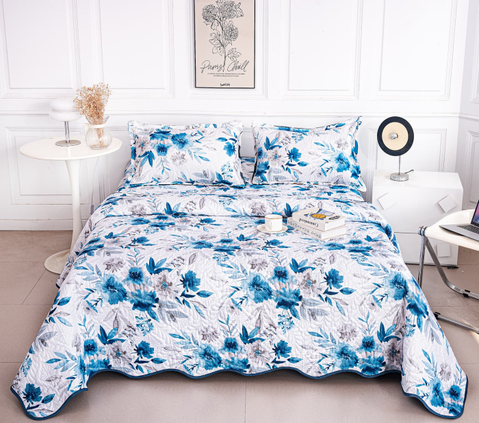 Cuvertura Din Bumbac Matlasat Cu Doua Fete - Florile Cerului [1]