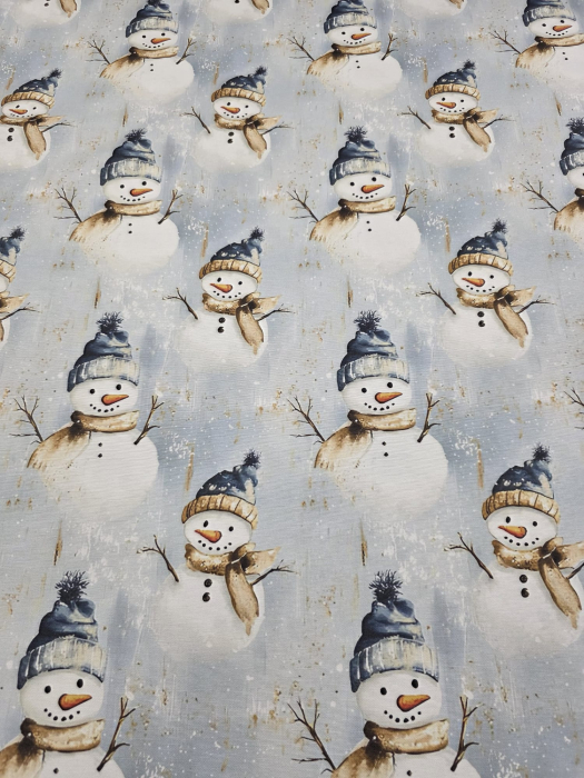 Fata De Masa 5D Pentru Craciun 180x220cm - Oameni De Zapada [2]