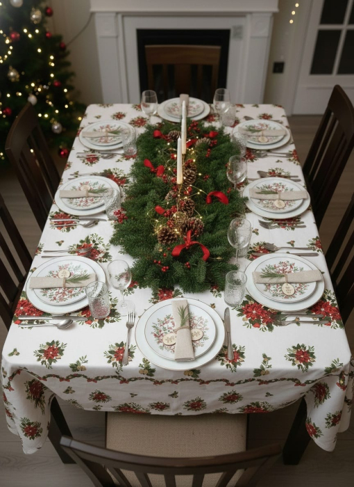 Fata De Masa Pentru Craciun 150x220cm - Aranjament [2]