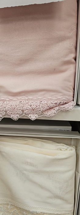 Fata De Masa Polycotton 160x320cm - Alb Dantela [2]