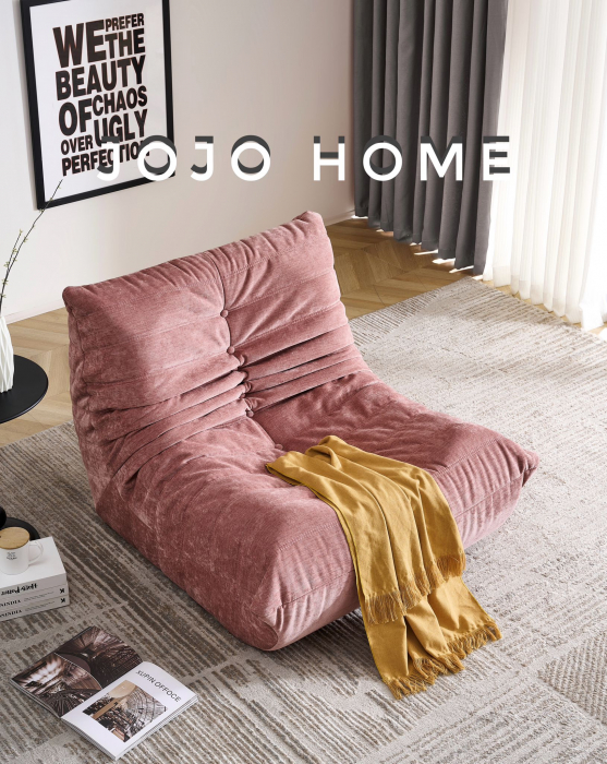 Fotoliu Modern Premium Curbat - Relaxare Suprema - Roz [3]