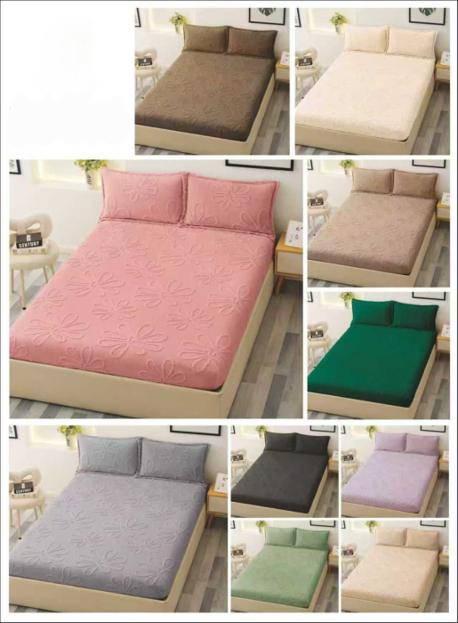 Husa Cocolino Floricele Gofrate 180x200cm - Bej [2]