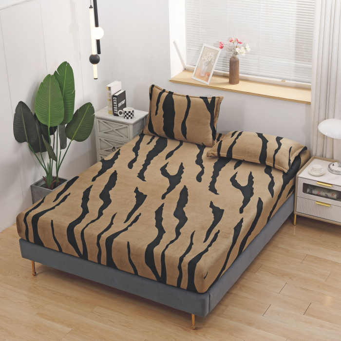 Husa cu Elastic si Fete de Perna Cocolino 180x200cm - Tigrat [1]