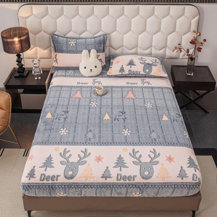 Husa cu Elastic si Fete de Perna Cocolino - Reni Si Braduti [1]