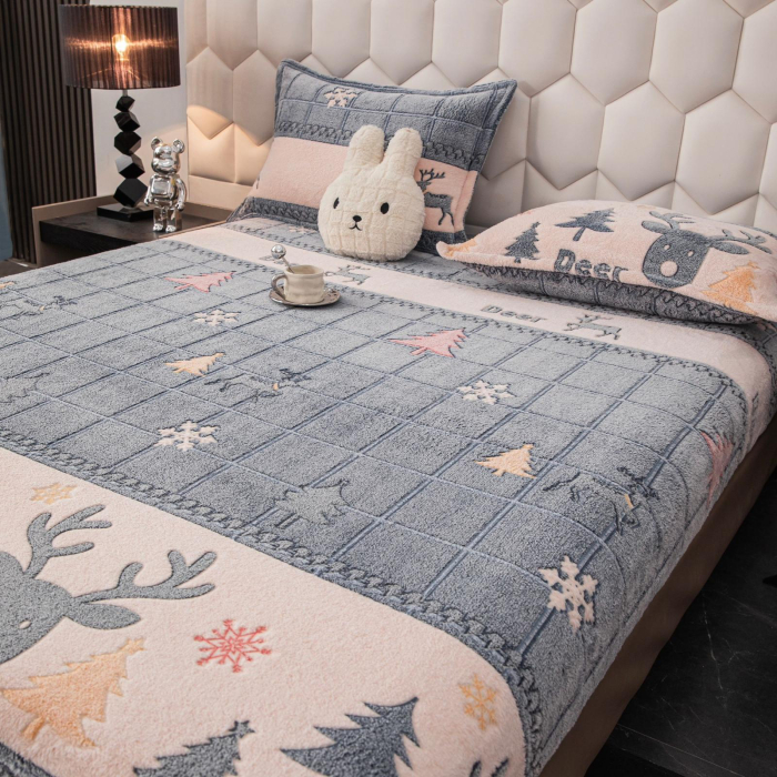 Husa cu Elastic si Fete de Perna Cocolino - Reni Si Braduti [2]