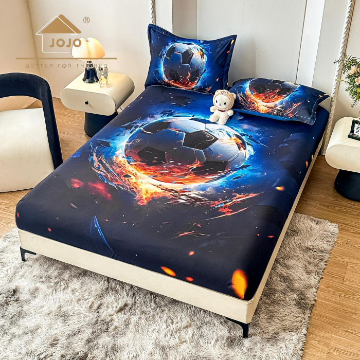 Husa cu Elastic si Fete de Perna Din Finet 180x200cm 5D - Fluturi Stralucitori [1]