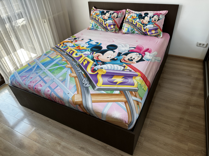 Husa cu Elastic si Fete de Perna Din Finet - Disneyland [5]