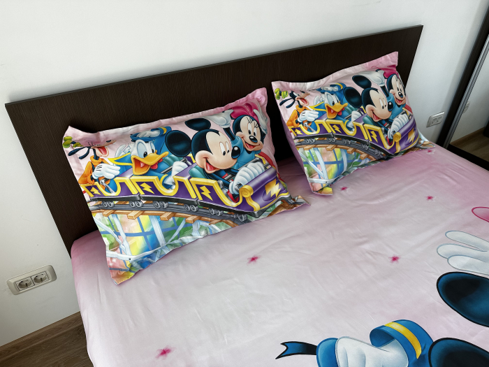 Husa cu Elastic si Fete de Perna Din Finet - Disneyland [4]