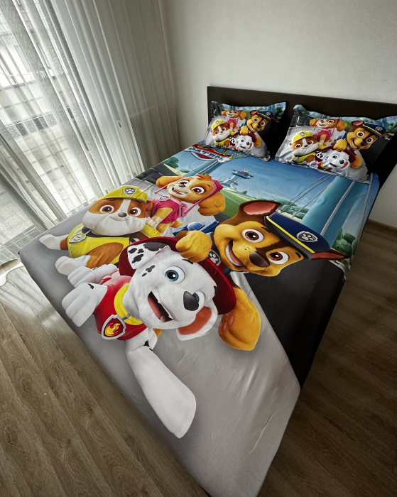 Husa cu Elastic si Fete de Perna Din Finet - Paw Patrol [4]