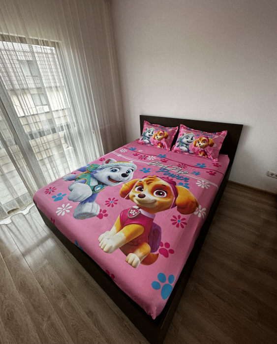 Husa cu Elastic si Fete de Perna Din Finet - Sweet Paw Patrol [3]