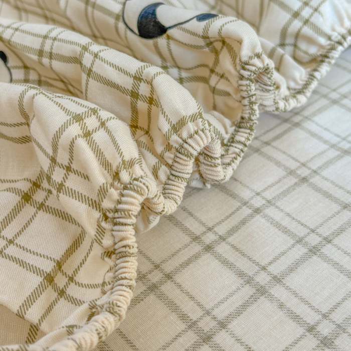 Husa Din Bumbac 100% Ranforce Cu Elastic Si Fete De Perna 160x200cm - Ursuleti Panda [10]