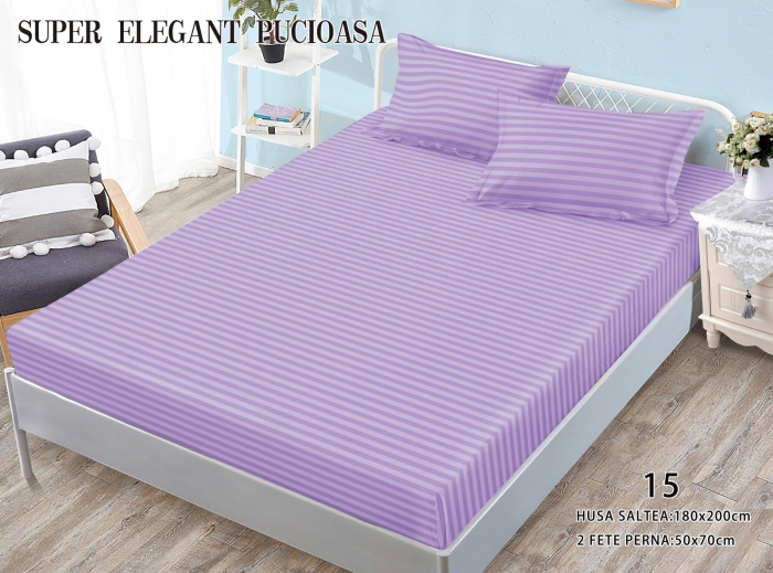 Husa Din Bumbac Tip Damasc 180x200cm - Lila [1]