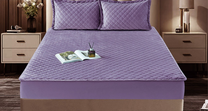 Husa Din Catifea Tip Topper 180x200cm - Lila [3]
