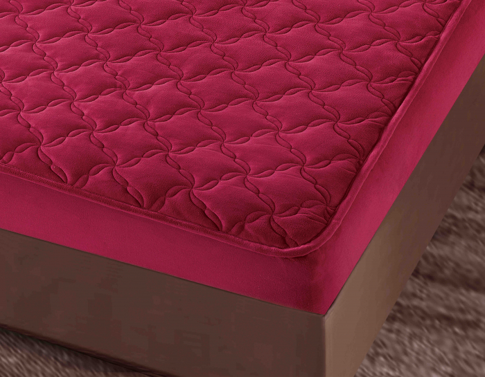 Husa Din Catifea Tip Topper 140x200cm - Rosu [3]