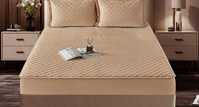 Husa Din Catifea Tip Topper 180x200cm - Bej [3]