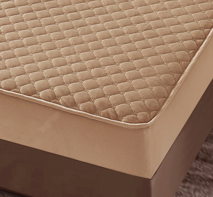 Husa Din Catifea Tip Topper 180x200cm - Bej [2]