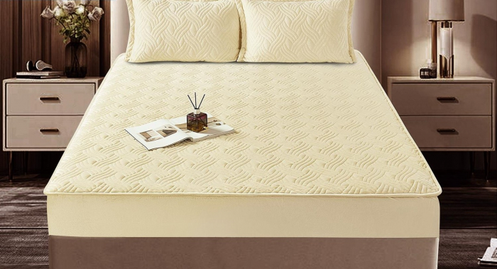 Husa Din Catifea Tip Topper 180x200cm - Crem [3]
