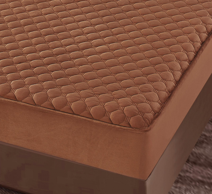 Husa Din Catifea Tip Topper 180x200cm - Maro [2]