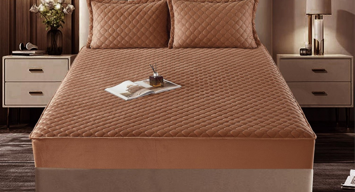 Husa Din Catifea Tip Topper 180x200cm - Maro [3]