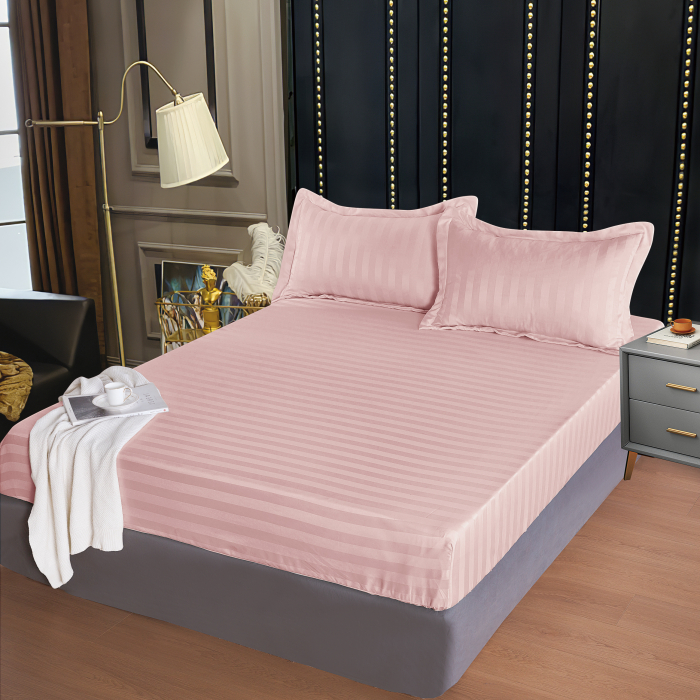 Husa Din Damasc Satinat 160x200cm - Roz Pudra [1]