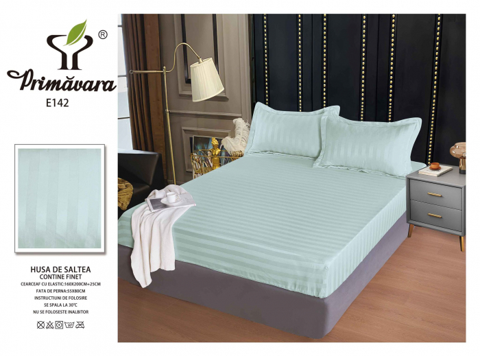 Husa Din Damasc Satinat 160x200cm - Verde Deschis [1]