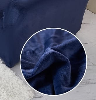 Husa Elastica Pentru Fotoliu/ Canapea/ Coltar UNI Catifea - Bleumarin [2]