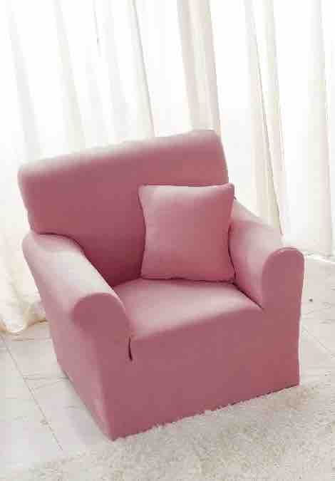 Husa Elastica Pentru Fotoliu Canapea Coltar UNI Catifea - Roz Inchis [1]
