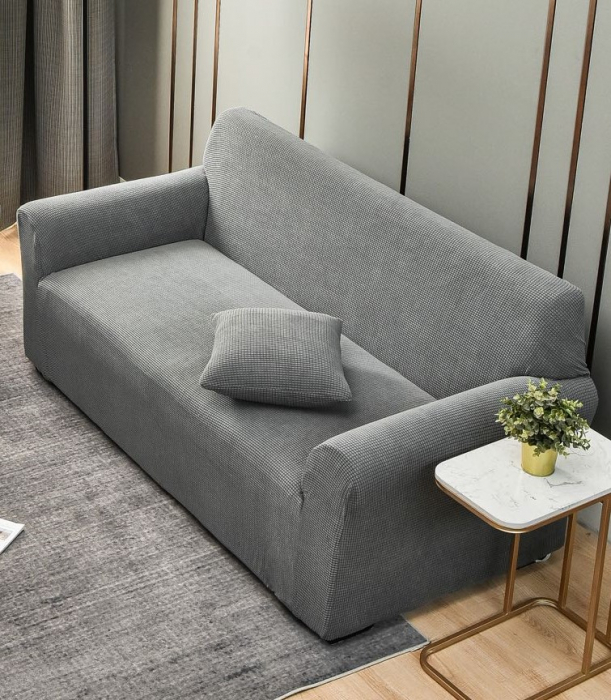 Husa Elastica Pentru Fotoliu/ Canapea/ Coltar UNI Cocolino  - Gri [1]