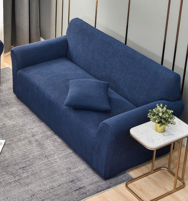 Husa Elastica Pentru Fotoliu/ Canapea/ Coltar UNI Cocolino  - Bleumarin [1]