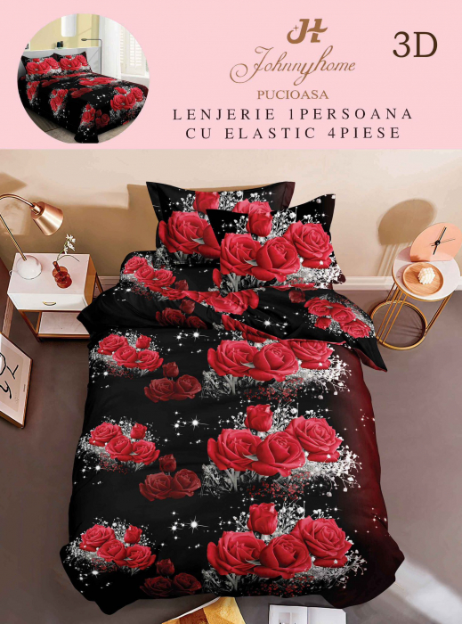 Lenjerie Bumbac Satinat 1 Persoana 3D - Regele Leu [1]