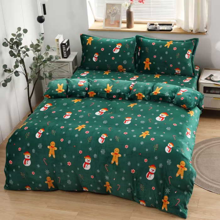 Lenjerie Cocolino 4 Piese Cu Elastic Craciun - Turta Dulce Si Acadele [1]