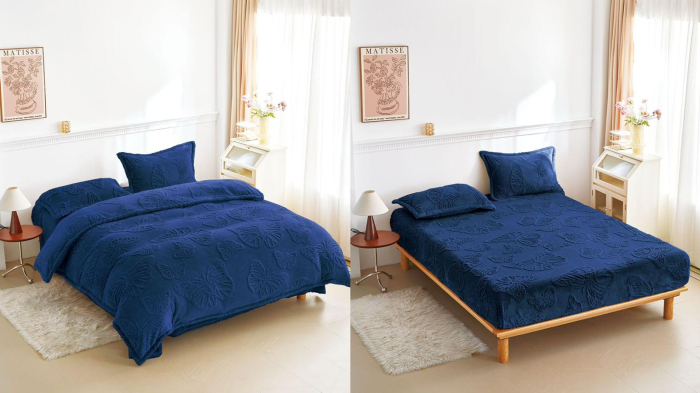 Lenjerie Cocolino 4 Piese Cu Elastic Cu Fluturi - Bleumarin [1]