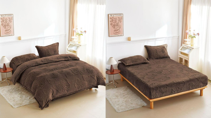 Lenjerie Cocolino 4 Piese Cu Elastic Cu Fluturi - Maro Inchis [1]
